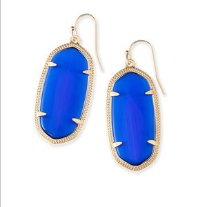Kendra Scott Elle Gold Drop Earrings blue/cobalt